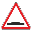 Дорожный знак 1.17 «Искусственная неровность» (металл 0,8 мм, I типоразмер: сторона 700 мм, С/О пленка: тип Б высокоинтенсив.)